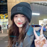 杜森纳大头围毛线帽帽子冬季女保暖含羊毛堆堆帽显脸小户外冷帽针织帽