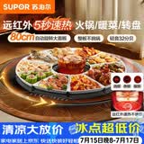 苏泊尔（SUPOR）多功能暖菜板 火锅+饭菜保温板 圆形加热菜板  80CM可旋转餐桌转盘  BZ80RH851J