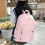 阿迪达斯（adidas）双肩包男女 26新款运动包女士旅行包大容量学生背包初高中书包 KZ0001/粉色/新到货 MISC