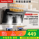 荣事达（Royalstar）抽油烟机侧吸式 750mm吸油烟机一级能效大吸力壁挂式家用静音小尺寸新款自动清洗五位体感出租房 【上门安装】750五位体感+自动清洗X17