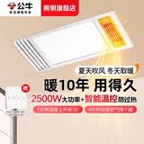 公牛（BULL）风暖浴霸300x600式照明吹风排气多功能一体卫生间集成吊顶浴室灯 【爆款推荐】Y25A取暖+照明+换气+吹风 浴霸风暖照明一体2026年新款