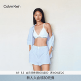 Calvin Klein内衣【摩登引力带】女ck无钢圈软支撑三角杯文胸 QF8498AD100-月光白 M
