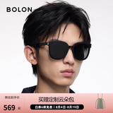 BOLON暴龙眼镜【经典畅销款】黑超墨镜男方框太阳镜女偏光驾驶镜BL3111 C10-灰色/亮黑偏光