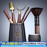 唐丰 茶道六君子茶具套装家用茶道配件陶瓷功夫茶勺茶夹茶针茶盘摆件 （福利款）天福茶道+黑陶禅定杯