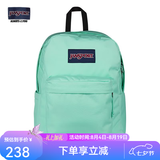 JANSPORT杰斯伯双肩包女学生旅行包26L旅行轻便透气书包男背包 4QUTDH3新薄荷绿/牛油果绿-侧边袋