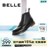 百丽（Belle）潮搭马丁靴男冬季商场同款真皮英伦风休闲靴92267DD0 黑色(6孔) 40 (250mm)