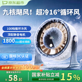 黑键【2026顶配新款丨热销百万】小风扇夏季桌面循环冷风超长续航便携户外充电风扇比半导体还冷风扇 京东独家【热销百万丨九核飓风丨超长续航】