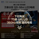 TCL雷鸟【会员卡+安装套装】鹤6 26款 75英寸 万象分区 高阶VA安桥音响288Hz 平板游戏电视75R69A-A