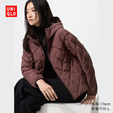 优衣库PUFFTECH空气棉服连帽外套女装478571 478571/18暗红色 XL