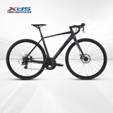 喜德盛（xds）公路自行车26款RC200机械碟刹7速14速X6铝合金车架学生成人通勤车 黑武士标准版(14速-碟刹) 700C*520（建议身高175-185）