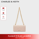 CHARLES&KEITH质感菱格链条小方钱包女包包女包生日礼物送女友CK6-10680924 Light Pink浅粉色 XS