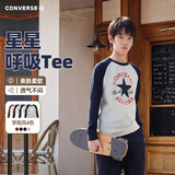 Converse 匡威男女童插肩袖长袖T恤春季新款亲肤舒适儿童经典星标长T