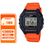 卡西欧（CASIO）手表男复古小方块运动防水学生男女f91w系列手表W-218H-4B2