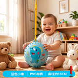 哈哈球儿童带绳弹力球吊绳一岁小皮球宝宝充气拍拍球婴幼儿专用球类玩具