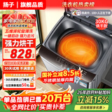 扬子【家电补贴20%】波轮洗衣机小型全自动家用 洗脱一体机大容量带烘干 公寓宿舍出租房 30KG【热烘干】蓝光洗护+10年质保+强电机 波轮