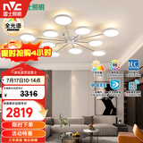 雷士（NVC）LED吸吊顶灯简约客厅智控全光谱北欧现代未来光婴幼级护眼漫反射