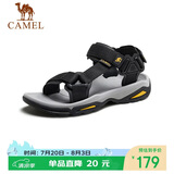骆驼（CAMEL）户外沙滩鞋凉鞋涉水平底凉鞋男 A822162412 黑色 40