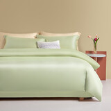 博洋（BEYOND）家纺60支新疆长绒棉四件套春秋床上用品纯棉套件全棉被套双人床单 【A版60S长绒棉】浅绿床单款 床单款 1.5米床(被套200*230厘米)