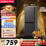 荣事达（Royalstar）200升小冰箱小型家用出租房办公室宿舍双开门两门电冰箱节能省电低音钛深灰R200