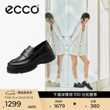 爱步（ECCO）乐福鞋 时尚厚底增高休闲皮鞋女 踪迹30女鞋系列220723 黑色 37