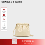 CHARLES&KEITH迷你菱格流浪包单肩斜挎双肩包包女包生日礼物送女友CK2-60782390 【S号】Butter Yellow奶油黄色 S