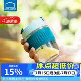 乐扣乐扣（LOCK&LOCK）咖啡杯耐热玻璃水杯子男女学生便携式双饮吸管杯随手杯350ML绿色