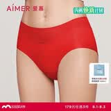 爱慕内裤女经典KiKi裤中腰三角裤轻薄净痕多色AM22100红色