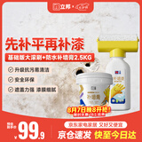 立邦墙面修复补墙膏补墙漆防水防霉抗菌堵洞腻子膏白色 500g+2.5kg
