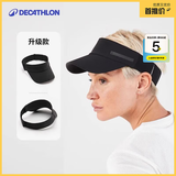 迪卡侬（DECATHLON）空顶帽男女夏天遮阳帽太阳帽鸭舌帽户外运动帽跑步帽子RUNC 新黑色-可调节松紧带款 新空顶帽松紧带（建议头围50-62厘米）