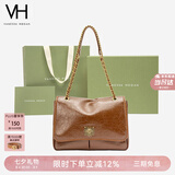 VANESSA HOGAN VH女包复古邮差包油蜡牛皮单肩包通勤斜挎大容量托特包七夕礼物