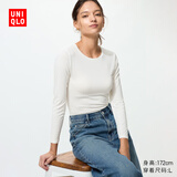 优衣库HEATTECH圆领T恤/长袖女装保暖衣478938 485813 478938/00白色 M