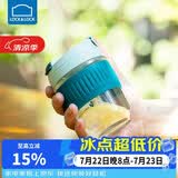 乐扣乐扣（LOCK&LOCK）咖啡杯耐热玻璃水杯子男女学生便携式双饮吸管杯随手杯350ML绿色