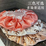 顺之谜双层浴帽防水新款洗澡洗浴帽女化妆厨房油烟防尘头套加厚头罩 粉色+金色