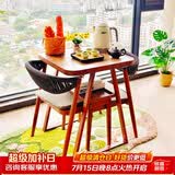 紫叶阳台桌椅三件套家用迷你茶几一桌两椅休闲现代简约藤椅阳台茶桌