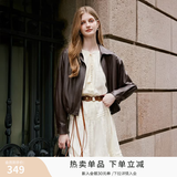 香影黑色皮衣外套女小个子2026春季新款高级感酷飒风短款pu皮夹克 咖色 M 160/84A/95-110斤