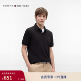 Tommy Hilfiger【纯色修身】26春夏男女短袖T恤/【镶边合身】珠地网眼POLO 【纯色修身】曜岩黑色BEI XL
