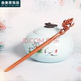 曲美思抖音同款手工diy桃木簪子自制木质发簪古风木工具材料包七夕礼物 【小桃花桃木】桃木发簪1个成品+礼盒A11-204