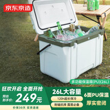 京东京造车载户外保温箱露营野餐冷藏箱保冷保鲜箱外卖钓鱼箱送冰袋26L
