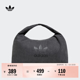 adidas「云朵包」牛仔风大容量运动挎包女子阿迪达斯官方三叶草 黑色 NS