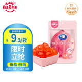 阿麦斯（amos） 爆汁果汁软糖 65g/袋 水蜜桃味零食 橡皮糖 低糖儿童水果糖果