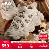 FILA【杨幂同款】官方豌豆鞋女鞋老爹鞋运动鞋冬季运动休闲鞋 燕麦棕-OM 38.5