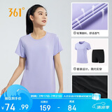 361°运动套装女夏季新款跑步休闲短袖短裤两件套瑜伽服662414001H-4