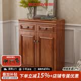 雷勒鞋柜新中式简约现代门厅柜客厅收纳柜子储物柜多功能美式玄关柜 401款80*34.3*100cm