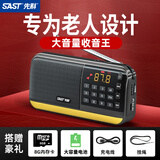先科（SAST）V30黑色豪华版 收音机老年人充电式插卡迷你小音响便携式mp3随身听8G内存卡套装