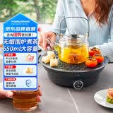 摩飞电器（Morphyrichards）全玻璃 养生壶 围炉煮茶电陶炉煮茶器煮茶炉多功能泡茶蒸茶器不挑器具 0.65L MR6083