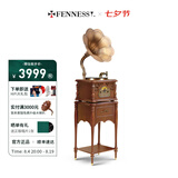梵尼诗欧式复古25X留声机黑胶唱片机客厅音响老式电唱机蓝牙音箱 HIFI升级版-胡桃色（铜喇叭）