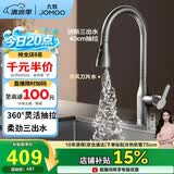 九牧（JOMOO）厨房水龙头冷热双控三功能抽拉水槽洗菜盆抽拉龙头枪灰33178