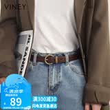 viney牛皮女士皮带复古针扣裤带时尚简约裙带百搭轻奢腰带装饰生日礼物