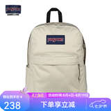 JANSPORT杰斯伯书包轻便双肩包男女旅行包简约背包电脑包学生校园 4QUTDH8 奶漾-侧边袋