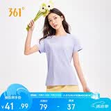 361°t恤衫女夏季新款潮流休闲宽松运动正肩上衣服短袖女装662629106-3